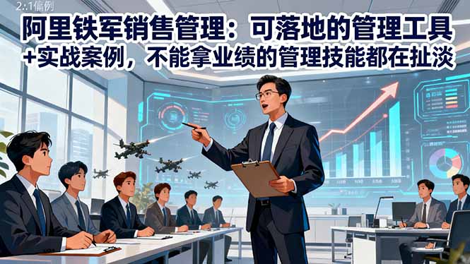 阿里铁军销售管理：可落地的管理工具+实战案例，不能拿业绩的管理都在扯淡-鹰眼AI