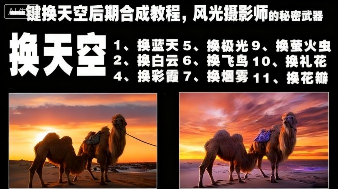 一键换天空后期合成教程，风光摄影师的秘密武器-鹰眼AI