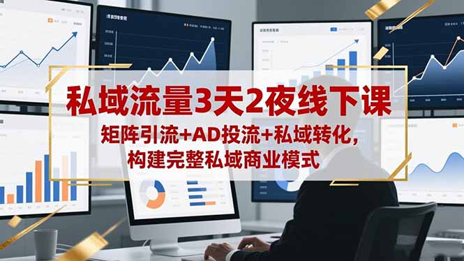 私域流量3天2夜线下课，矩阵引流+AD投流+私域转化，构建完整私域商业模式-鹰眼AI