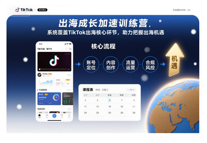 出海成长加速训练营，系统覆盖TikTok出海核心环节，助力把握出海机遇(更新)-鹰眼AI
